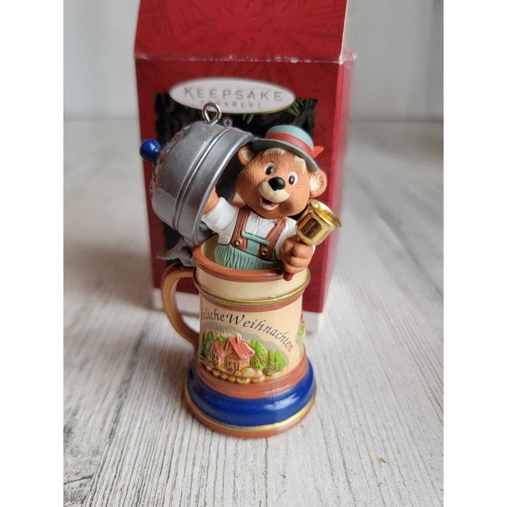 Hallmarkโ1994 cheers to you! ornamentโ Xmas vintage